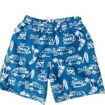 Short Infantil/ Juvenil con bolsillos trasero y delantero (Estampado Azul)