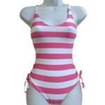 Entero juvenil estampado con ruche parte baja