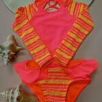 Triquini manga larga con trenzado en parte trasera (Color Naranja)