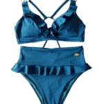 Talle alto tipo faldita y sostén con faralado