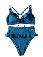 Talle alto tipo faldita y sostén con faralado