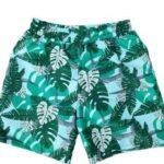 Short Infantil/Juvenil con bolsillos trasero y delantero (Estampado de hojas)