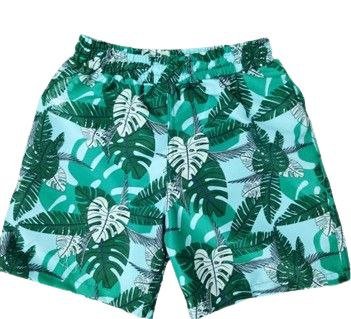 Short Infantil/Juvenil con bolsillos trasero y delantero (Estampado de hojas)